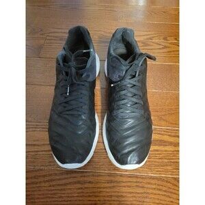 Nike  Size 12 Roshe Tiempo 6 Men's Black Leather Suede Running Shoes 853535-002